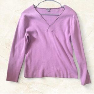 J. Jill Lavender V-Neck Sweater 💯 Cotton